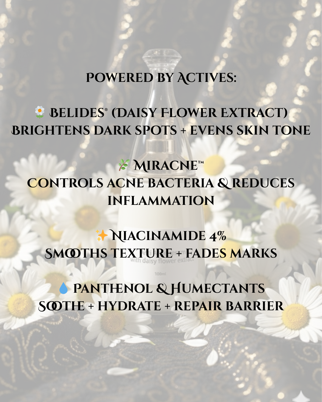 Milky Anti-Acne Serum with Daisy Flower Extract & Miracne™ A soft, luxurious milk-serum that calms acne + brightens skin tone. - 3